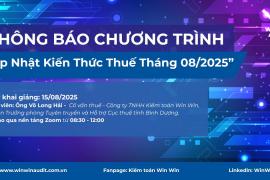CHƯƠNG TRÌNH CẬP NHẬT CHÍNH SÁCH THUẾ THÁNG 8/2025