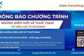 NHỮNG ĐIỂM MỚI VỀ THUẾ TNDN CÓ HIỆU LỰC TỪ 01/10/2025